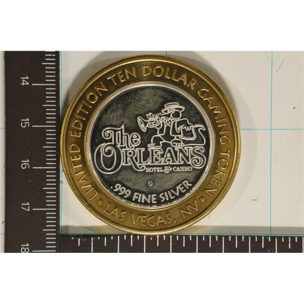 CASINO $10 SILVER TOKEN (UNC) THE ORLEAN'S