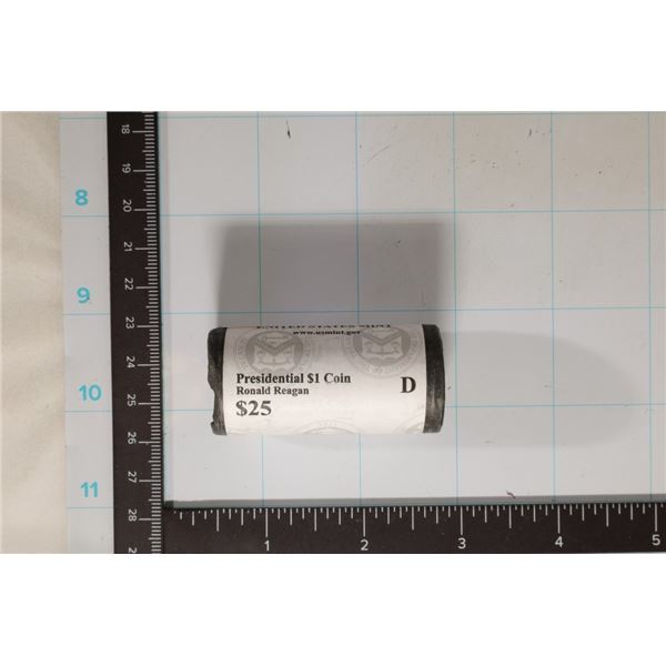 2016-D SOLID DATE $25 ROLL OF "RONALD REAGAN" UNC