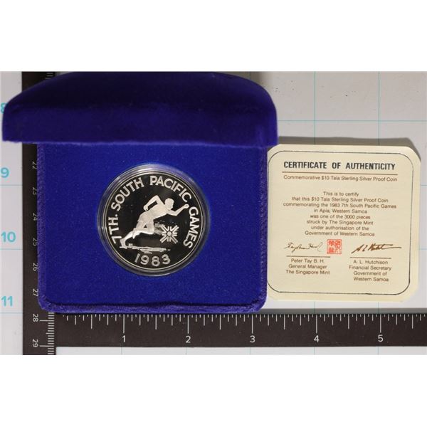 1983 SAMOA SILVER $10 TALA SEVENTH SOUTH PACIFIC