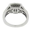 Image 2 : Solid 10k White Gold 0.50 ctw Pave Set Round Cut Diamond Milgrain Detailed Ring