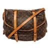 Image 1 : Louis Vuitton Brown Monogram Leather Saumur 43cm Shoulder Bag