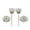Image 4 : NEW Classic 14k White Gold 0.50 ctw Round Brilliant Diamond 4-Prong Stud Earring