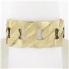 Image 6 : Men's 14K Yellow Gold 10mm Open Curb Link Polished & Brushed Finish Band Ring