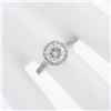 Image 6 : New 14k White Gold 1.59 ctw GIA Round Diamond w/ Halo Classic Engagement Ring
