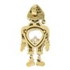 Image 4 : 18K Yellow Gold Moving Boy Clown Large Pendant 0.65 ctw Floating Round Diamonds