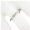 Image 6 : 18k White Gold 0.80 ctw Channel Princess Diamond Eternity Stack Wedding Band Rin