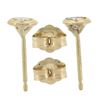 Image 2 : New 14k Yellow Gold 0.27 ctw Martini Bezel Round Brilliant Diamond Stud Earrings
