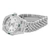Image 4 : Rolex Ladies Stainless Steel Quickset Sapphire Silver Diamond And Emerald Dateju