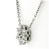 Image 4 : New 14K White Gold 1.05 ctw G VS1 Diamond Petite Flower Cluster Pendant Necklace