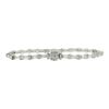 Image 6 : French 18k White Gold 4.09 ctw Baguette & Round Diamond Line Statement Bracelet