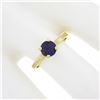 Image 3 : NEW 14K Yellow Gold 1.03 ctw Round Prong Amethyst Petite Classic Solitaire Ring