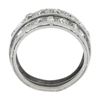 Image 8 : Antique Edwardian Platinum 2.75 ctw Chunky Old Mine Diamond 3 Row Wide Band Ring
