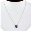 Image 7 : Chinchar Maloney 14k White Gold Uncut Purple Pendant on 18" Cable Link Chain