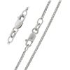 Image 2 : Estate Solid 14K White Gold 20" Long 1.3mm Polished Box Link Chain Necklace