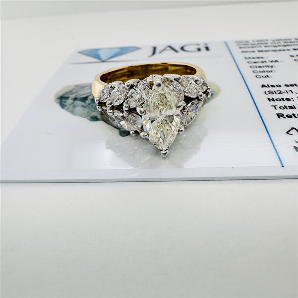 2.33 ctw Marquise Diamond 14KT Two-Tone Engagement Ring