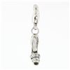 Image 1 : 14k White Gold .15 ctw Diamond High Heel Shoe Dangle Lobster Clasp Charm Pendant