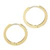 Image 1 : NEW 14k Yellow Gold 0.32 ctw Round Diamond 16.2mm Snap Clasp Huggie Hoop Earring