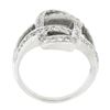 Image 8 : 18k White Gold 0.78 ctw Round Brilliant Pave Diamond Interlocking Infinity Ring