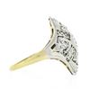 Image 5 : Antique Edwardian 18k Gold Platinum 0.20 ctw Diamond Filigree Petite Dinner Ring