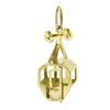 Image 2 : Vintage 18K Yellow Gold Polished Functional Lift Seat Top Wheels Charm Pendant