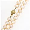 Image 5 : Classic 8-8.5mm Cultured Pearl Strand Necklace w/ 14k Gold Diamond Cut Clasp
