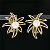 Image 3 : Tiffany & co. Fireworks Spray Burst 18K Gold 7.5mm Round Akoya Pearl Earrings