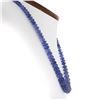 Image 3 : GIA Rondelle Beads Tanzanite Graduated Strand Necklace w/ 14k Gold Chain & Clasp