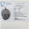 Image 2 : 2.84 ctw Diamond and 0.04 ctw Ruby 18K Black Gold Pave Skull Pendant