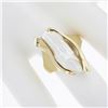 Image 3 : Vintage Sterllman 14k Yellow Gold Baroque Pearl w/ Diamond Free Form Ring