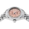 Image 9 : Rolex Ladies Stainless Steel Quickset Salmon Dial Diamond Lugs Date Wristwatch