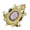 Image 3 : Vintage Victorian Revival Yellow Gold Oval Amethyst Pin Brooch Pendant