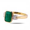 Image 2 : 1.67 ctw Emerald and 0.14 ctw Diamond 14K Yellow and White Gold Ring
