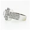 Image 6 : 18k White Gold 1.20 ctw Round & Princess Cut Diamond Tiered Square Cluster Ring