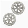 Image 1 : New 14k White Gold 0.44 ctw Round Brilliant Cut Prong Set Diamond Halo Jackets