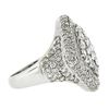 Image 4 : 18K White Gold 3.08 ctw Round Brilliant Fiery Diamond Square Shape Platter Ring