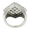 Image 6 : 18K White Gold 3.08 ctw Round Brilliant Fiery Diamond Square Shape Platter Ring