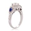 Image 3 : 0.49 ctw Blue Sapphire and 1.63 ctw Diamond 18K White Gold Ring