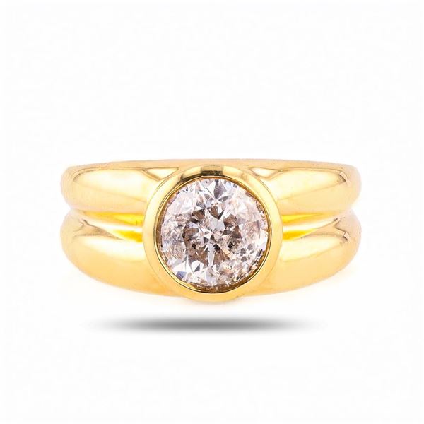 2.03 ctw I COLOR I1 CLARITY Diamond 18K Yellow Gold Ring