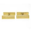 Tiffany & Co. 18k Yellow Gold Textured Polished Geometric Dual Box Men Cufflinks