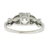 Image 7 : Antique Art Deco Platinum 0.92 ctw European Diamond Buckle Style Sides Ring