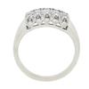 Image 7 : Vintage 14k White Gold.45 ctw Dual Two Row Round Fishtail Prong Diamond Band Rin