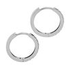 NEW Classic 14k White Gold 0.32 ctw Diamond 16.6mm Snap Huggie Hoop Earrings
