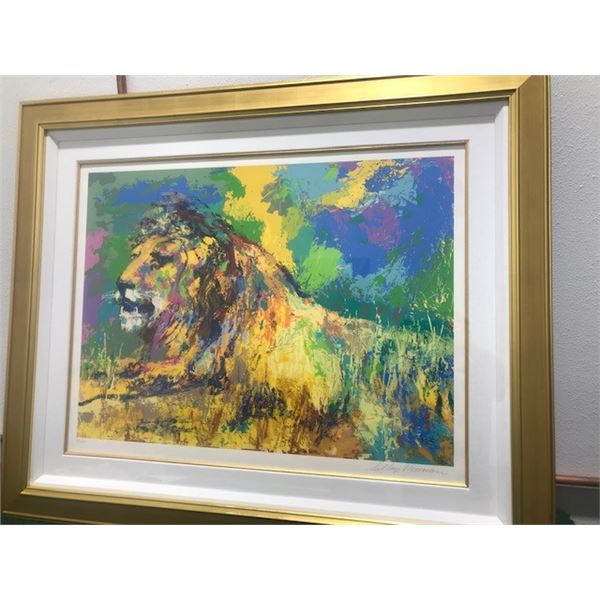 Resting Lion by LeRoy Neiman (1921-2012)