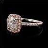 Image 2 : 0.69 ctw SI1 CLARITY F COLOR CENTER Diamond 18K White Gold Ring (1.06 ctw Diamon