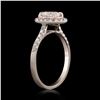 Image 3 : 0.69 ctw SI1 CLARITY F COLOR CENTER Diamond 18K White Gold Ring (1.06 ctw Diamon