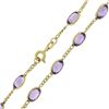 Image 3 : 14k Yellow Gold 15 ctw Oval Amethyst 16.25" by the Yard Curb Link Chain Necklace
