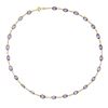 Image 5 : 14k Yellow Gold 15 ctw Oval Amethyst 16.25" by the Yard Curb Link Chain Necklace