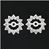 Image 2 : New 14k White Gold 0.48 ctw Round Brilliant Cut Prong Set Diamond Halo Jackets