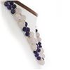 Image 5 : Carved Pink Quartz & Round Amethyst 14k Gold Spacers Clasp Long Strand Necklace