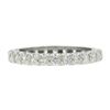 Image 3 : Solid Platinum 0.52 ctw Pave Set Diamond Eternity Stackable Wedding Band Ring